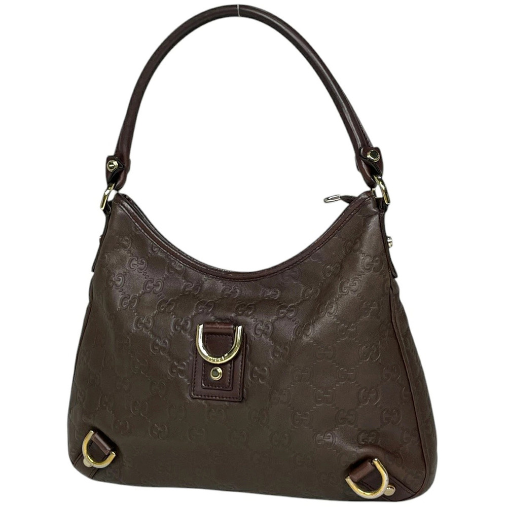 Gucci Guccissima Shoulder Bag Abbey Guccissima Leather Brown